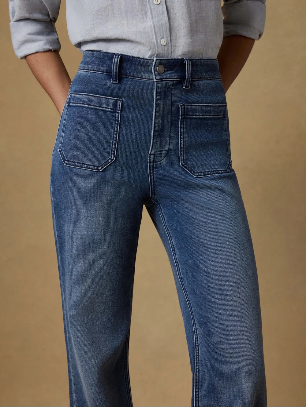 Faherty Stretch Terry Patch Pocket Pant - Riverton size 27 - Picture 3 of 11